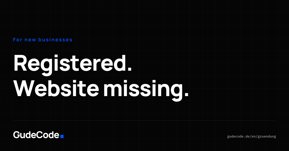 Registered. Website missing. — GudeCode