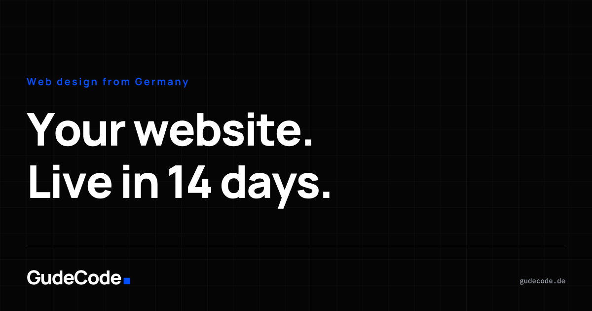 Your website. Live in 14 days. — GudeCode