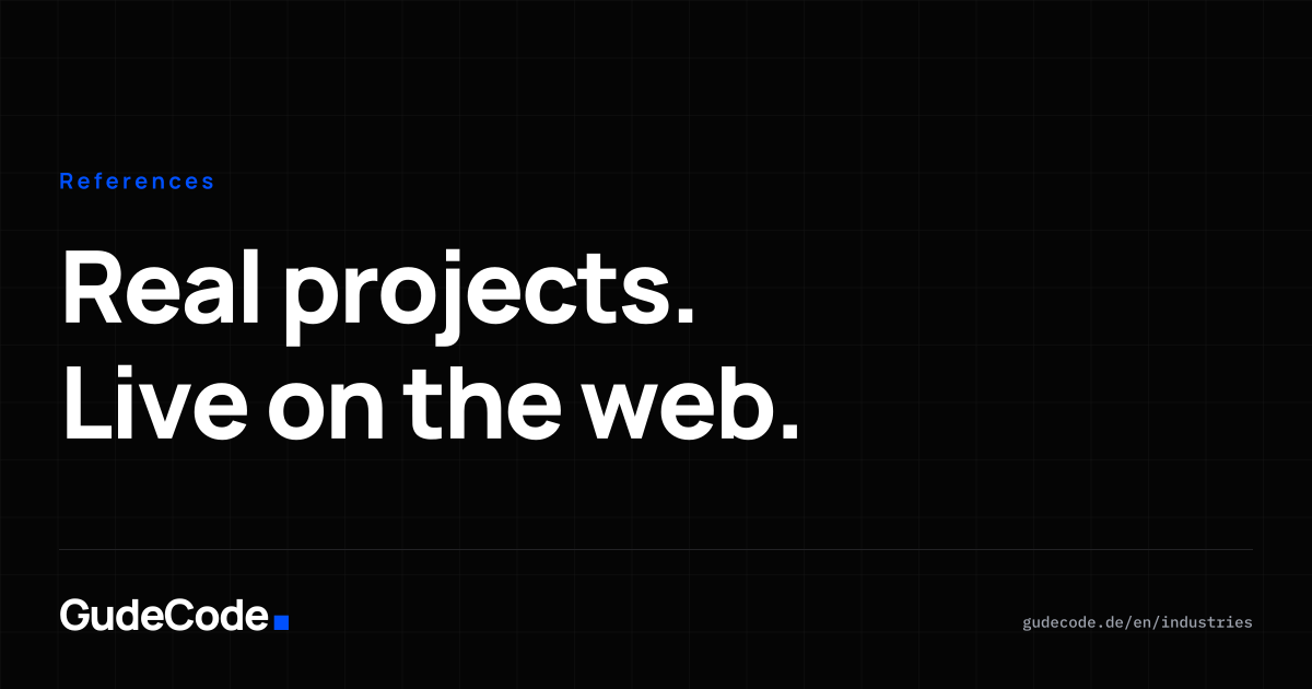 Real projects. Live on the web. — GudeCode